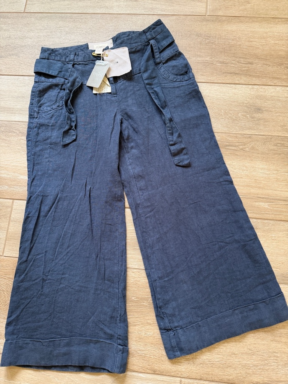 Anthropologie / Cidra Linen Cuffed Pants SIZE 8